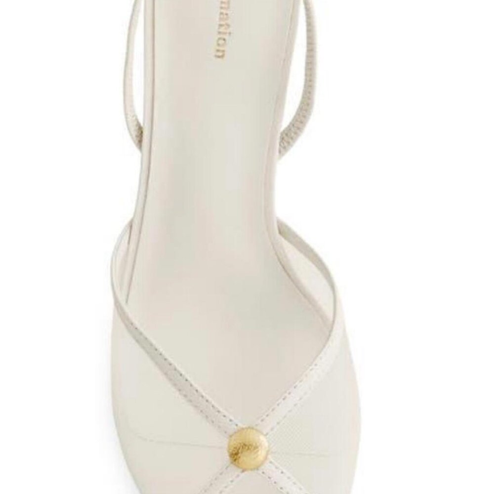 Reformation Paula Slingback Heel – White Mesh – Size 9.5 - Picture 2 of 7